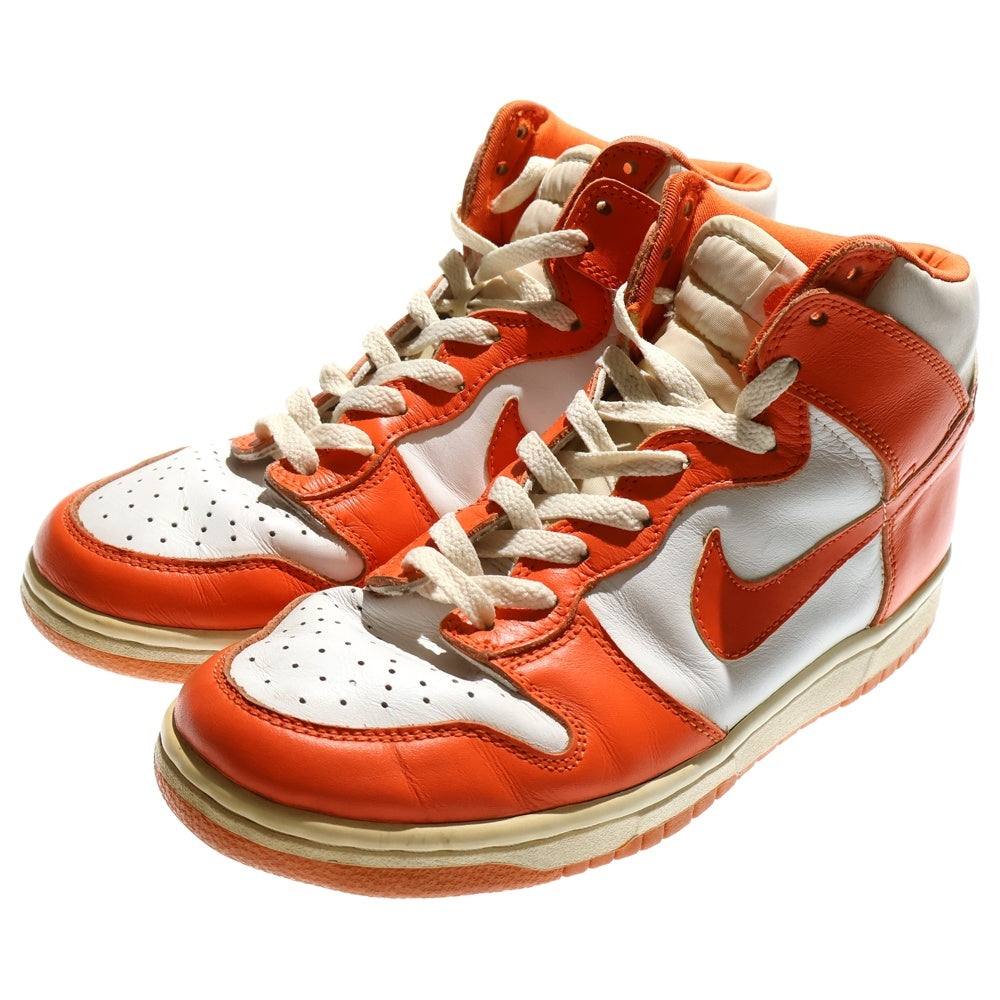 NIKE(ナイキ) 【観賞用 1998年製】 DUNK HIGH LE ダンク ハイカットスニーカー ホワイト/オレンジ US8.5/26.5cm 630335-811