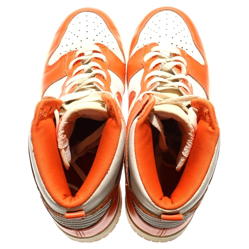 NIKE(ナイキ) 【観賞用 1998年製】 DUNK HIGH LE ダンク ハイカットスニーカー ホワイト/オレンジ US8.5/26.5cm 630335-811