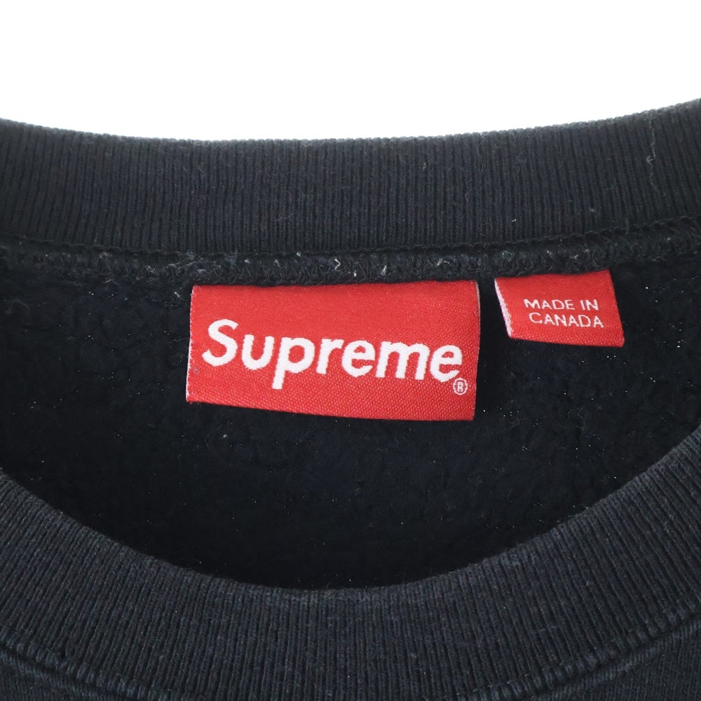 SUPREME(シュプリーム) 21SS Stacked Crewneck スタックド ロゴ クルーネック スウェット トレーナー ブラック