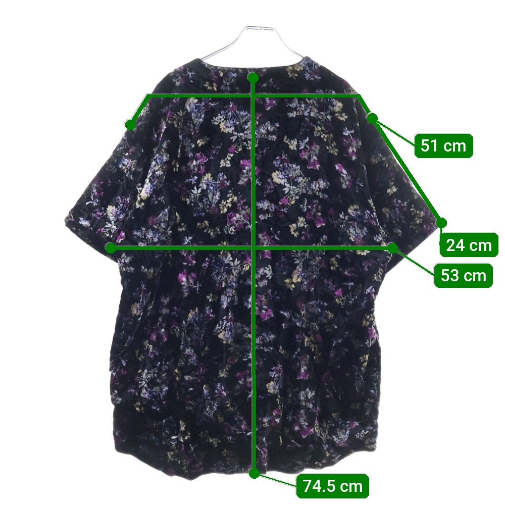 SUPREME(シュプリーム) 19AW Floral Velour Baseball Jersey フローラル ベロア ロゴ ベースボール ジャージー 半袖シャツ マルチ