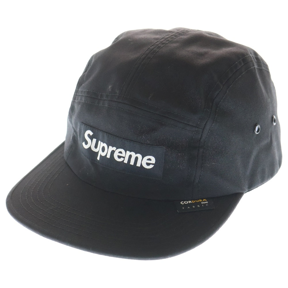 SUPREME(シュプリーム) 18SS Cordura Camp Cap コーデュラ ボックスロゴ ナイロン キャンプキャップ 帽子 ブラック