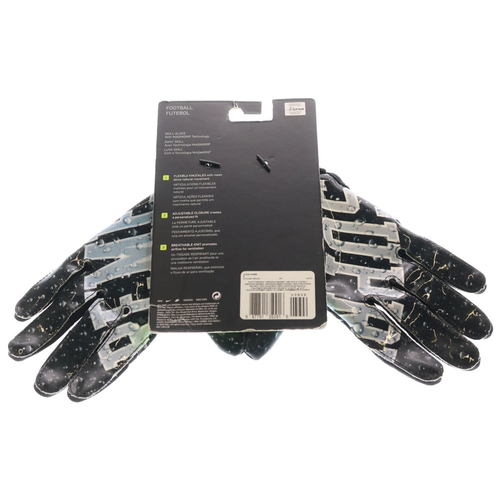 SUPREME(シュプリーム) 18AW ×NIKE Vapor Jet 4.0 Football Gloves ナイキ ヴァイパー ジェット ウォーターロゴ スキル グローブ 手袋 ブラック