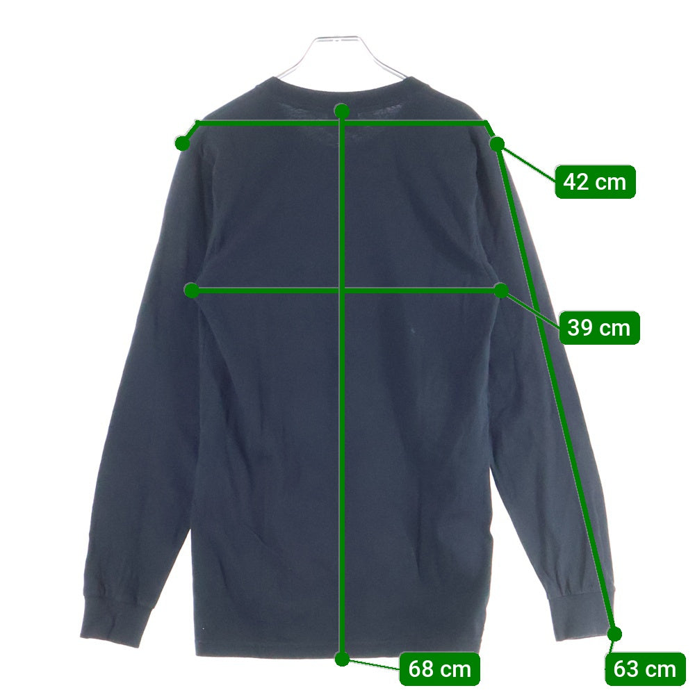 SUPREME(シュプリーム) 15AW ×COMME des GARCONS SHIRT Logo L/S Tee コムデギャルソンシャツ ロゴプリント クルーネック 長袖Tシャツ カットソー ブラック