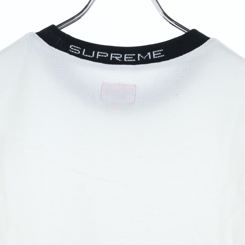 SUPREME(シュプリーム) 18SS Waffle Ringer 1Pロゴ ワッフル リンガー クルーネック 半袖Tシャツ カットソー ホワイト