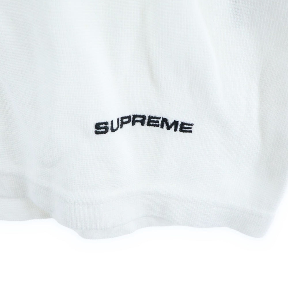 SUPREME(シュプリーム) 18SS Waffle Ringer 1Pロゴ ワッフル リンガー クルーネック 半袖Tシャツ カットソー ホワイト
