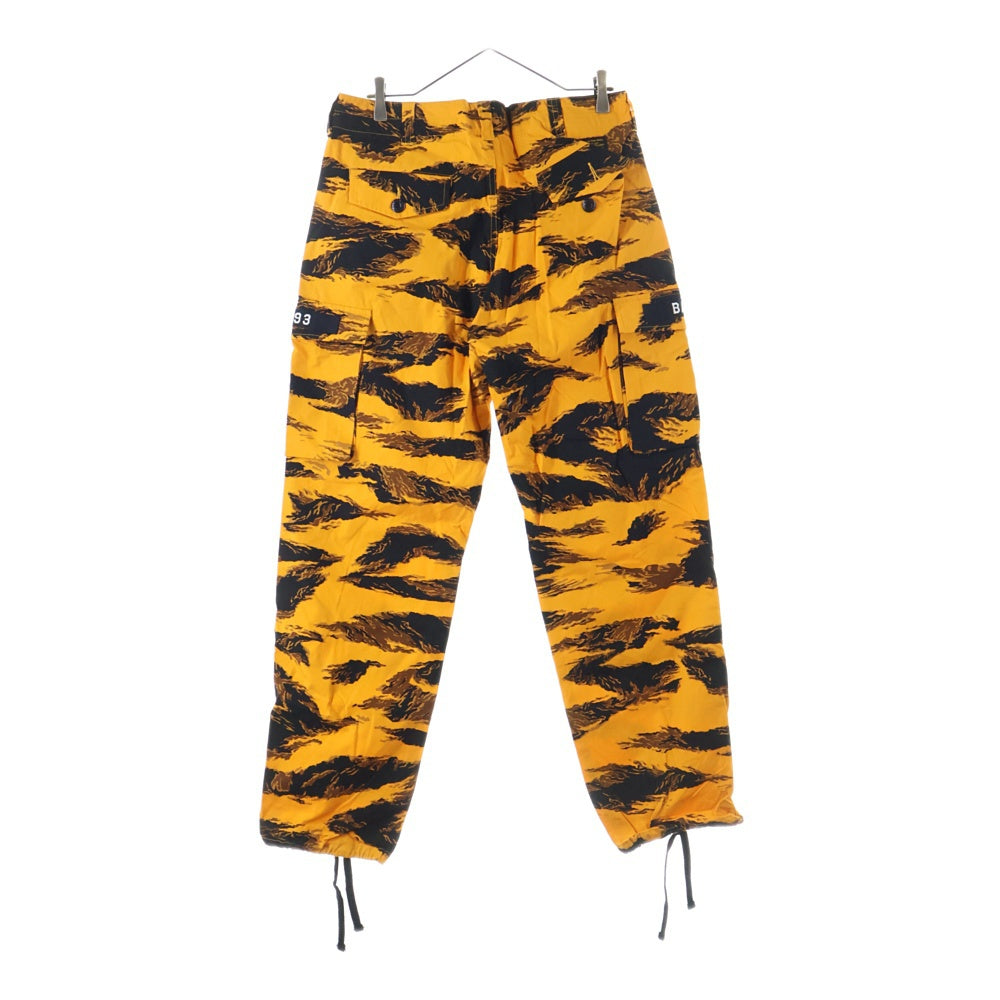 A BATHING APE(アベイシングエイプ) カモフラ ロゴパッチ ジップフライ カーゴパンツ オレンジ/ブラック 001PTI701002F