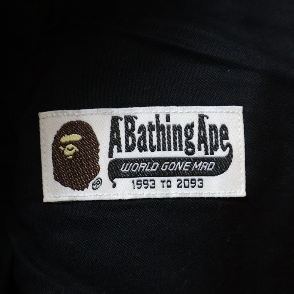 A BATHING APE(アベイシングエイプ) カモフラ ロゴパッチ ジップフライ カーゴパンツ オレンジ/ブラック 001PTI701002F