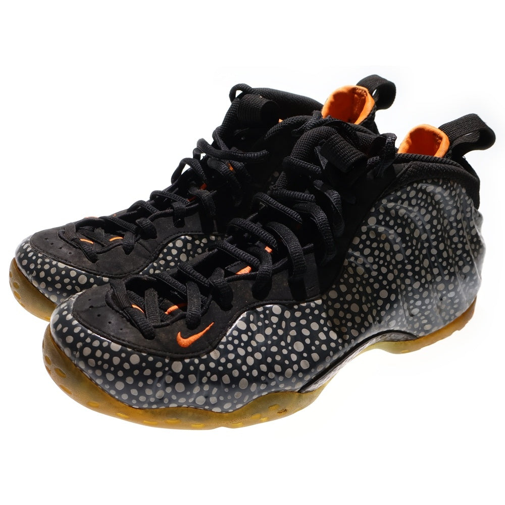 NIKE(ナイキ) 【観賞用 2013年製】 AIR FOAMPOSITE ONE SAFARI エアフォームポジット ワン サファリ ハイカットスニーカー ブラック/オレンジ US10.5/28.5cm 575420-003