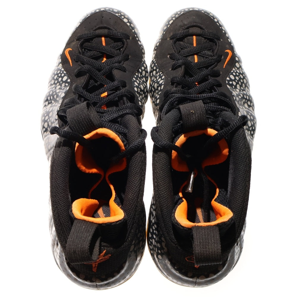 NIKE(ナイキ) 【観賞用 2013年製】 AIR FOAMPOSITE ONE SAFARI エアフォームポジット ワン サファリ ハイカットスニーカー ブラック/オレンジ US10.5/28.5cm 575420-003