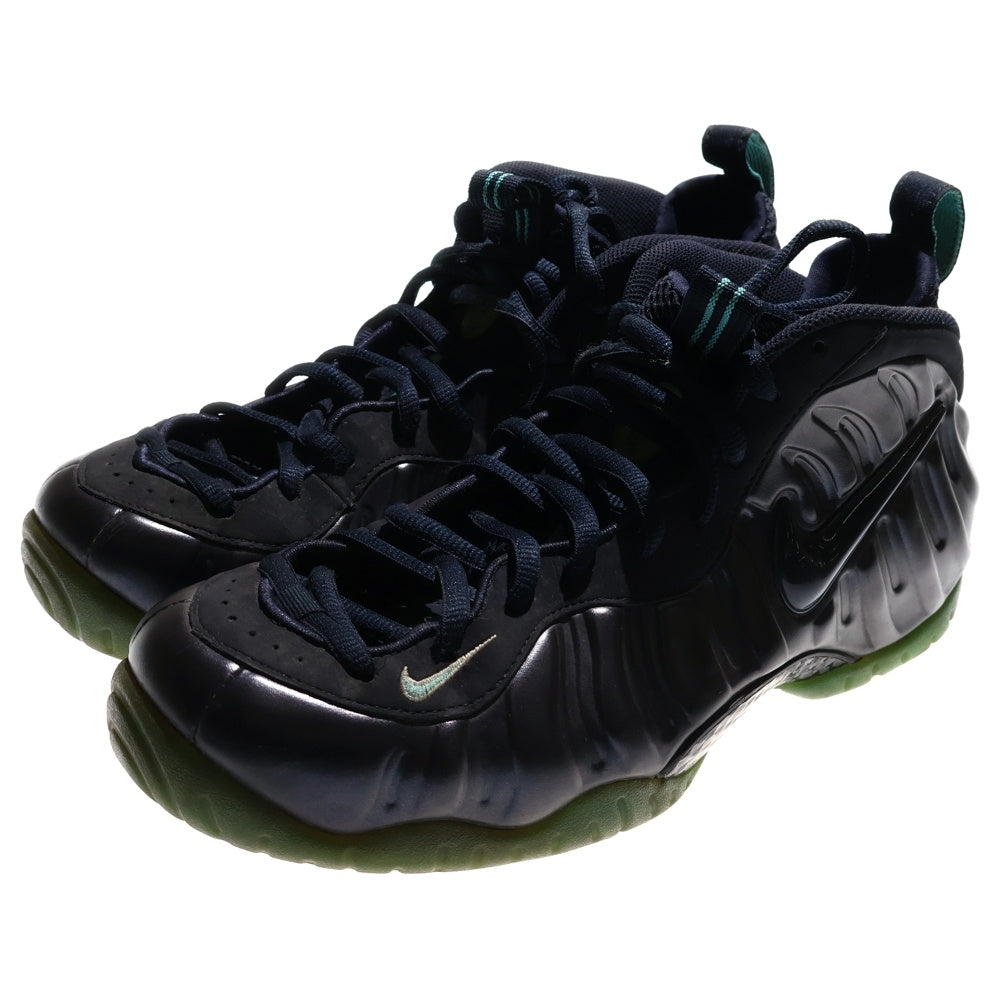 NIKE(ナイキ) 【観賞用 2014年製】 AIR FOAMPOSITE PRO エアフォームポジット プロ ハイカットスニーカー ブラック/グリーン US10.5/28.5cm 624041-402