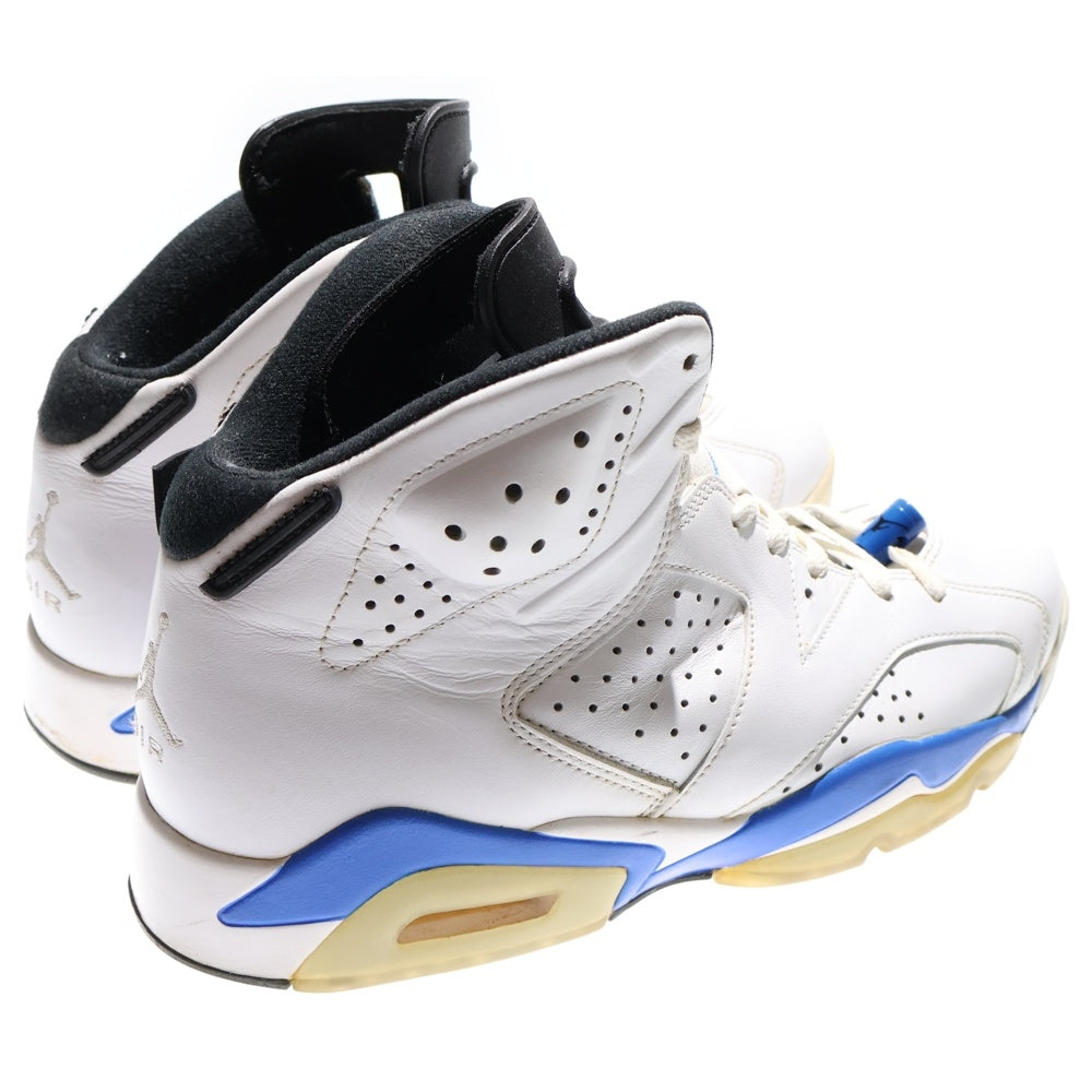 NIKE(ナイキ) 【観賞用 2014年製】 AIR JORDAN 6 RETRO SPORT BLUE エア ジョーダン 6 スポーツブルー ハイカットスニーカー ホワイト/ブルー US10/28cm 384664-107
