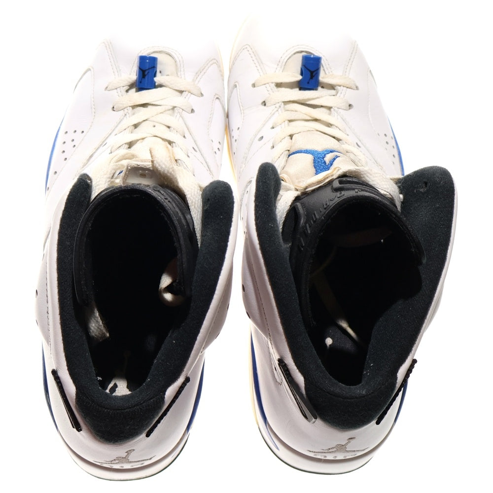 NIKE(ナイキ) 【観賞用 2014年製】 AIR JORDAN 6 RETRO SPORT BLUE エア ジョーダン 6 スポーツブルー ハイカットスニーカー ホワイト/ブルー US10/28cm 384664-107