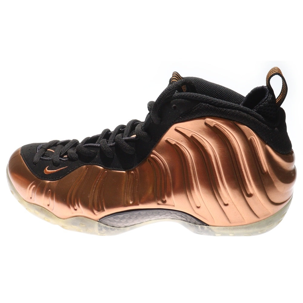 NIKE(ナイキ) AIR FOAMPOSITE ONE エアフォームポジット ワン コッパー ハイカットスニーカー ゴールド US10.5/28.5cm 314996-007