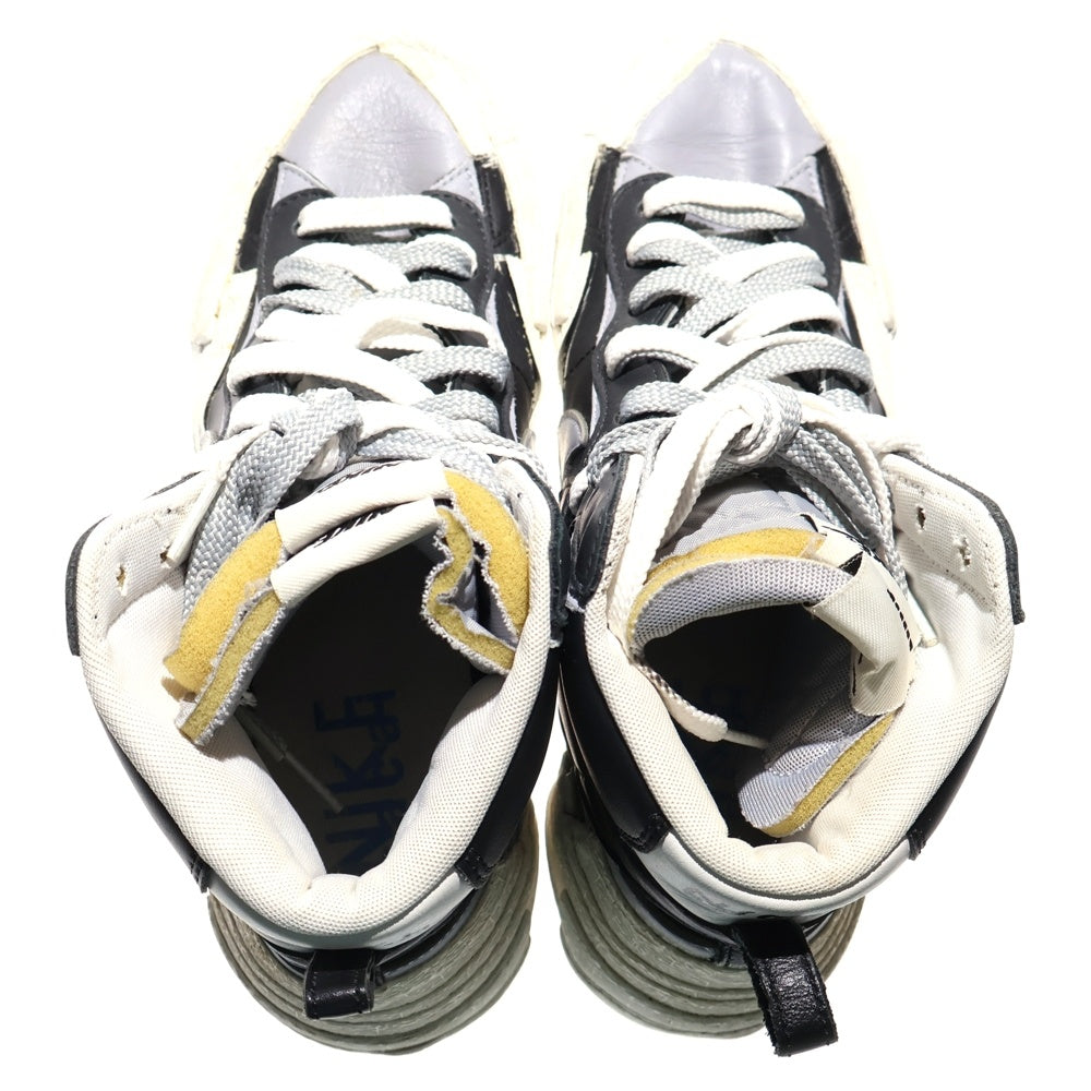 NIKE(ナイキ) ×Sacai BLAZER MID サカイ ブレーザーミッド ハイカットスニーカー ブラック US10.5/28.5cm BV0072-002
