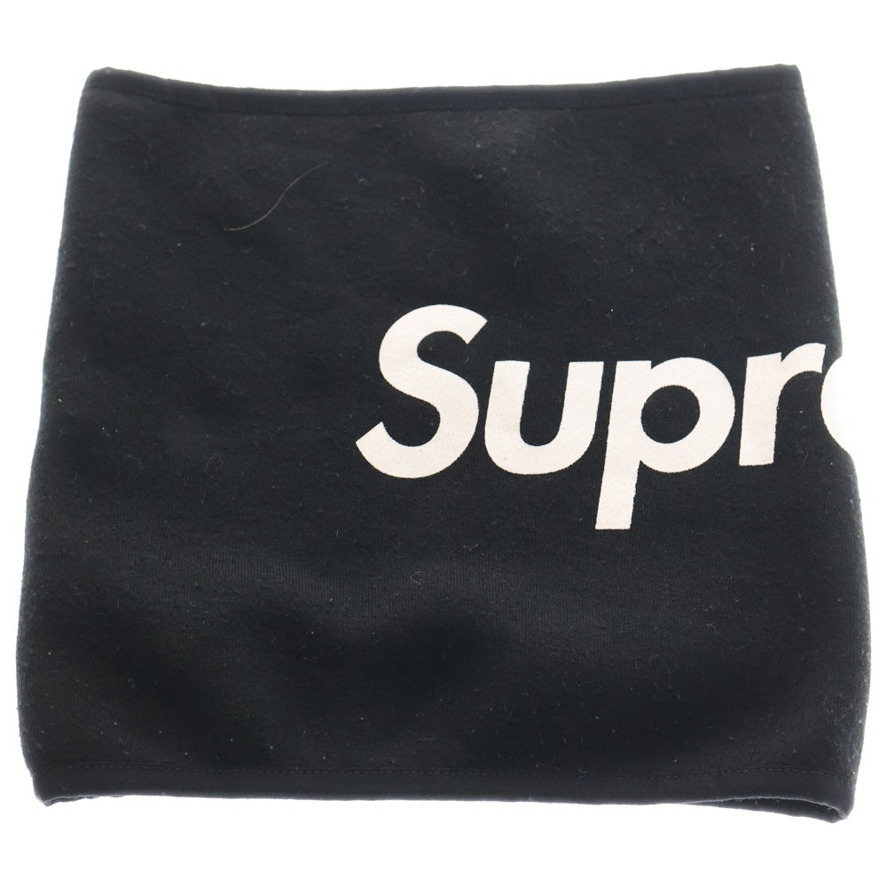 SUPREME(シュプリーム) 15AW Fleece Neck Gaiter ロゴプリント フリース ネックウォーマー ブラック