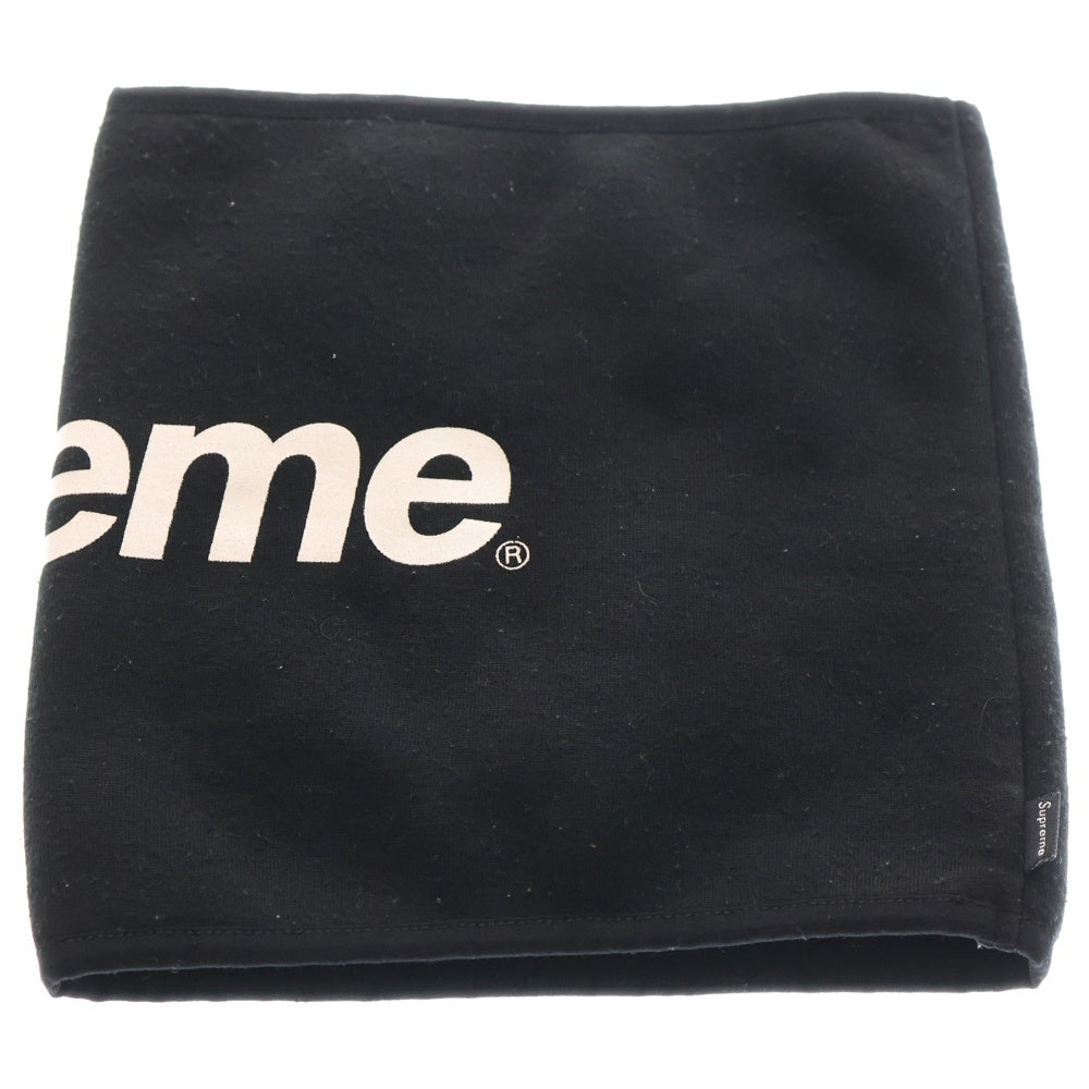 SUPREME(シュプリーム) 15AW Fleece Neck Gaiter ロゴプリント フリース ネックウォーマー ブラック
