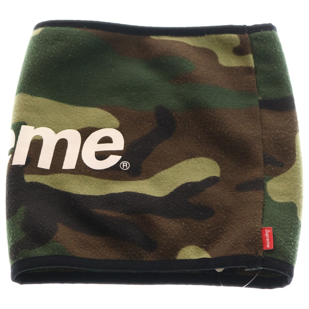 SUPREME(シュプリーム) 15AW Fleece Neck Gaiter カモフラ ロゴプリント フリース ネックウォーマー カーキ