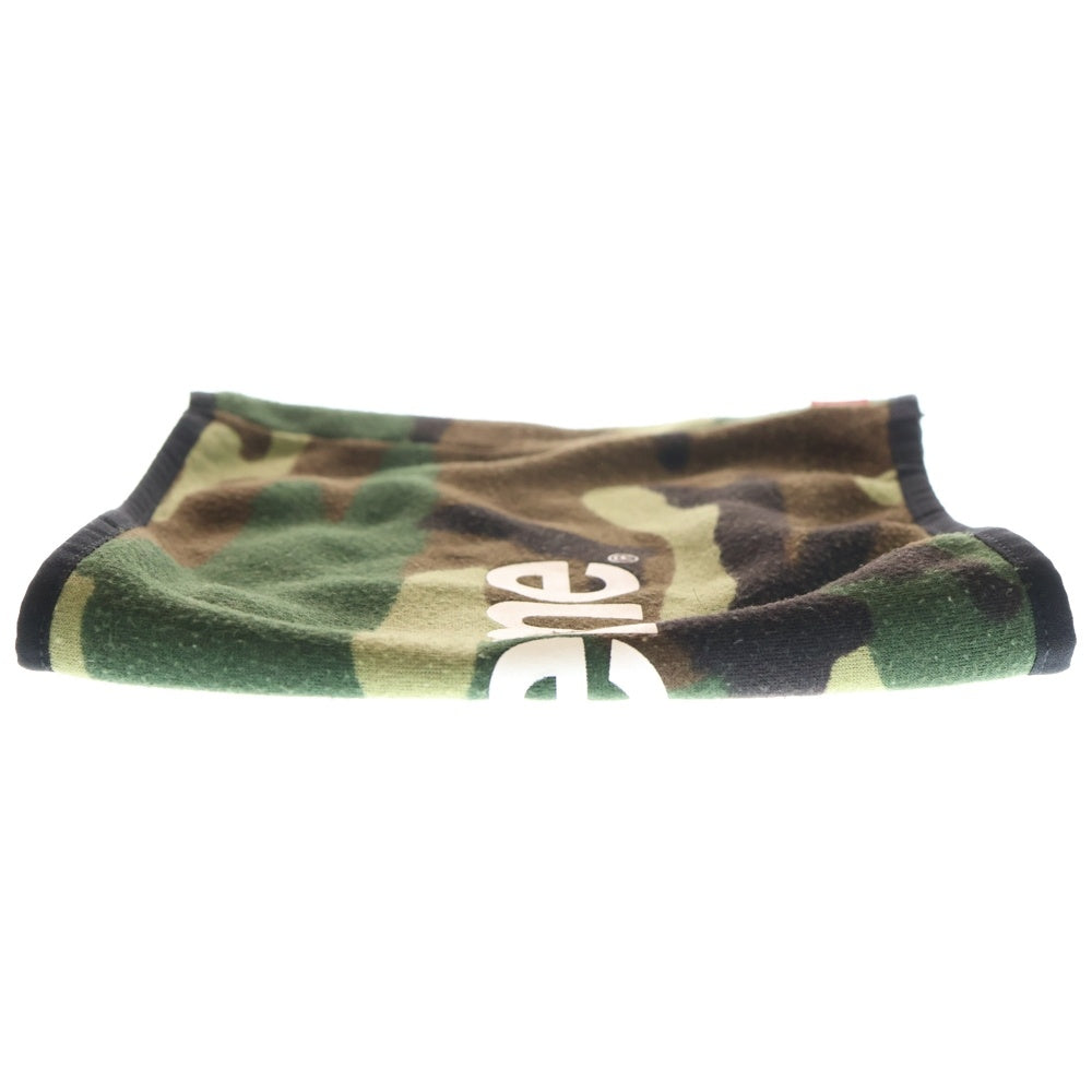 SUPREME(シュプリーム) 15AW Fleece Neck Gaiter カモフラ ロゴプリント フリース ネックウォーマー カーキ