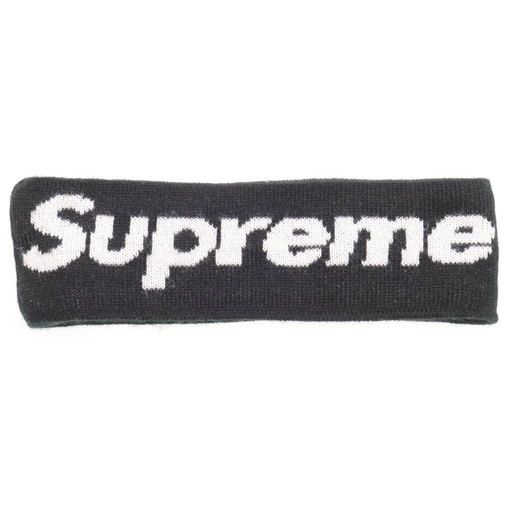 SUPREME(シュプリーム) 18AW ×NEW ERA Big Logo Headband ニューエラ ビッグ ロゴ ヘッドバンド ブラック