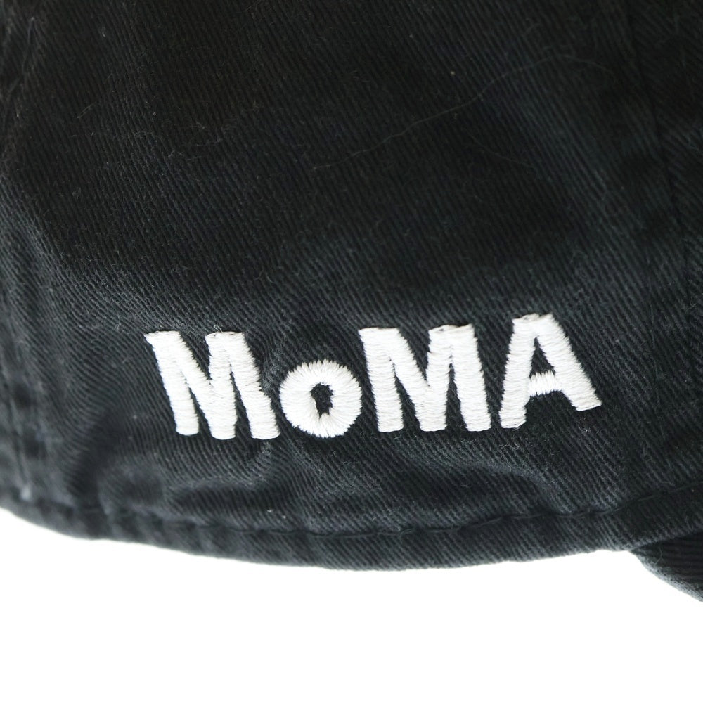 NEW ERA(ニューエラ) ×MoMA モマ ロゴ刺繍 6パネル コットン ベースボールキャップ 帽子 ブラック