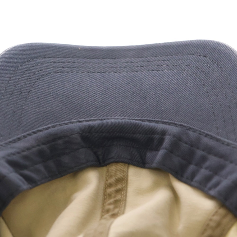 NO BRAND(ノーブランド) AIME LEON DORE Washed Cotton Cap エメ レオン ドレ ウォッシュ加工 フロントロゴ刺繍 6パネル コットン ベースボールキャップ 帽子 アイボリー/ブルー