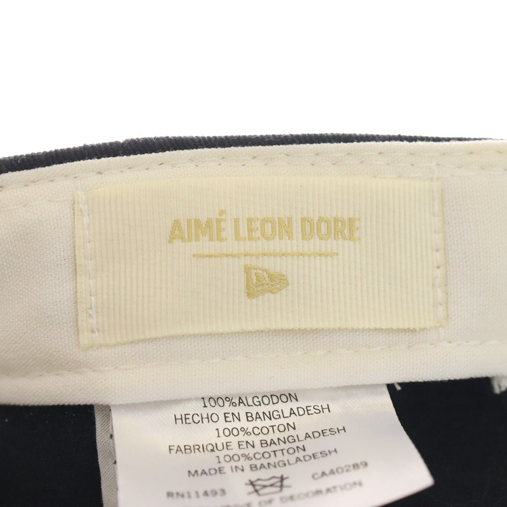 NEW ERA(ニューエラ) ×AIME LEON DORE エメ レオン ドレ 6パネル ロゴ刺繍 ベースボールキャップ 帽子 ネイビー
