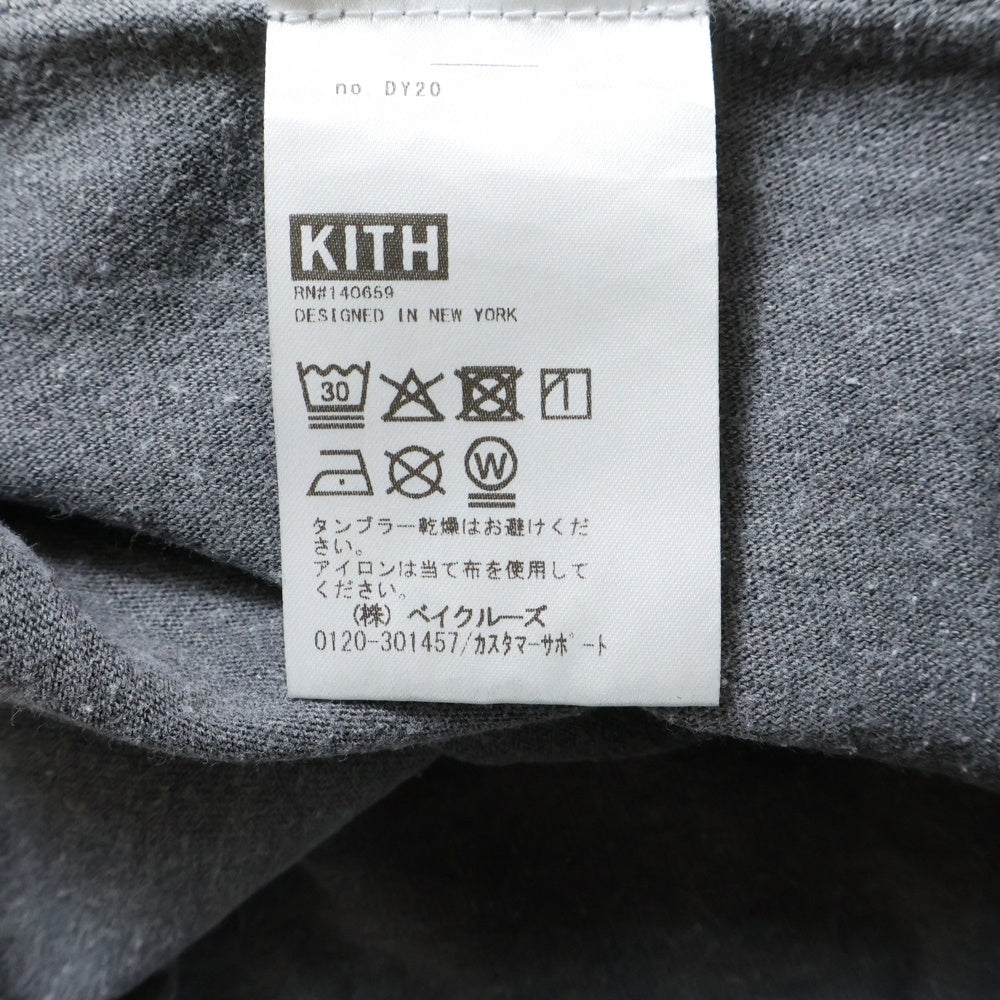 KITH(キス) ×lil WAYNE VINTAGE TEE リル ウェイン 両面プリント クルーネック 半袖Tシャツ カットソー グレー 25-073-060-0057-1-0