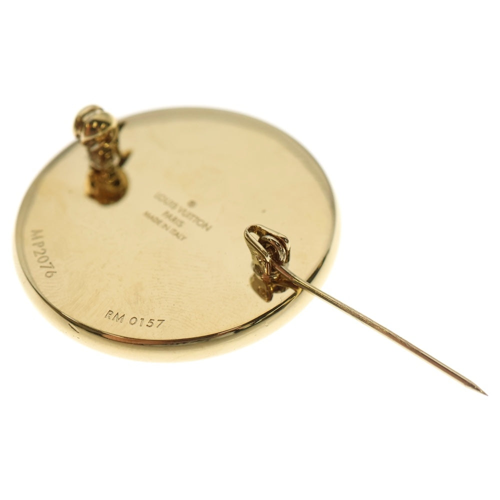 SUPREME(シュプリーム) 17AW ×LOUIS VUITTON ルイヴィトン モノグラム ボックスロゴ ブローチ ピンバッジ ブラウン/ゴールド MP2076 RM0157