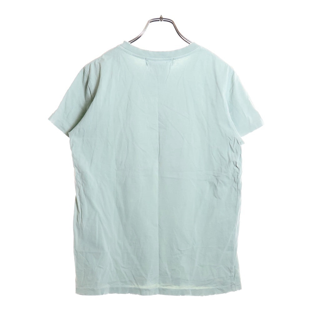 REMI RELIEF(レミレリーフ) ダメージ加工 フロントスカルプリント クルーネック半袖Tシャツ カットソー ライトブルー