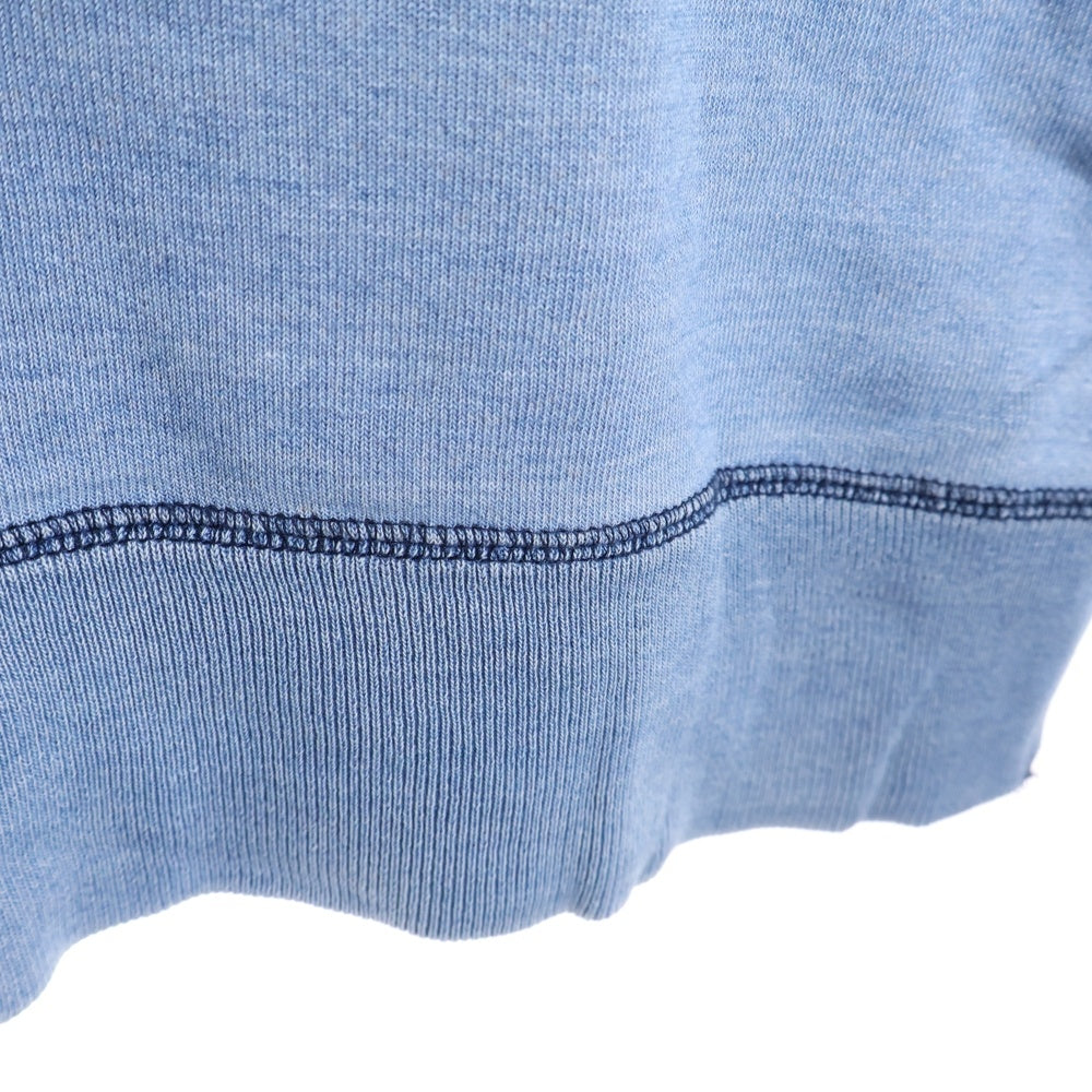 N.HOOLYWOOD(エヌハリウッド) ウォッシュ加工 フロントプリント クルーネック 半袖スウェットトレーナー ブルー 111-CS11