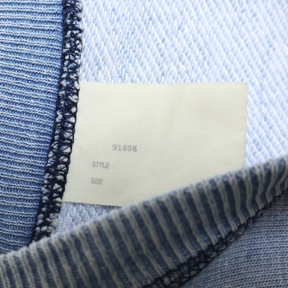 N.HOOLYWOOD(エヌハリウッド) ウォッシュ加工 フロントプリント クルーネック 半袖スウェットトレーナー ブルー 111-CS11