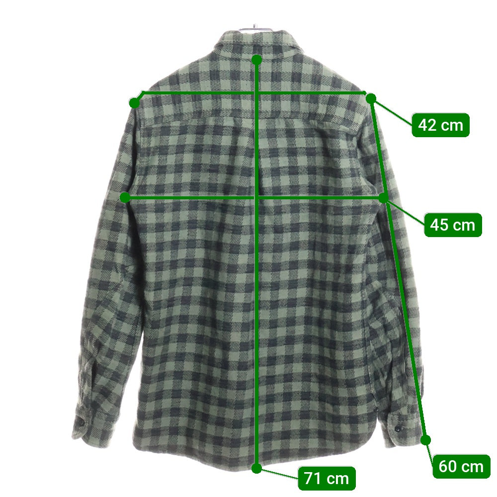 nonnative(ノンネイティブ) シェパードチェック 長袖 ネルシャツ グリーン NN-S1851