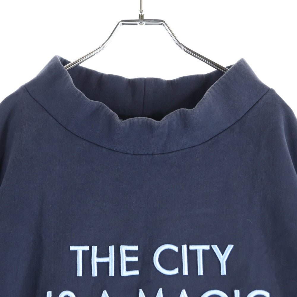 EACH×OTHER(イーチ アザー) フロントエンブロイダリー ラウンドモックネック スウェットトレーナー レディース FW17G13092