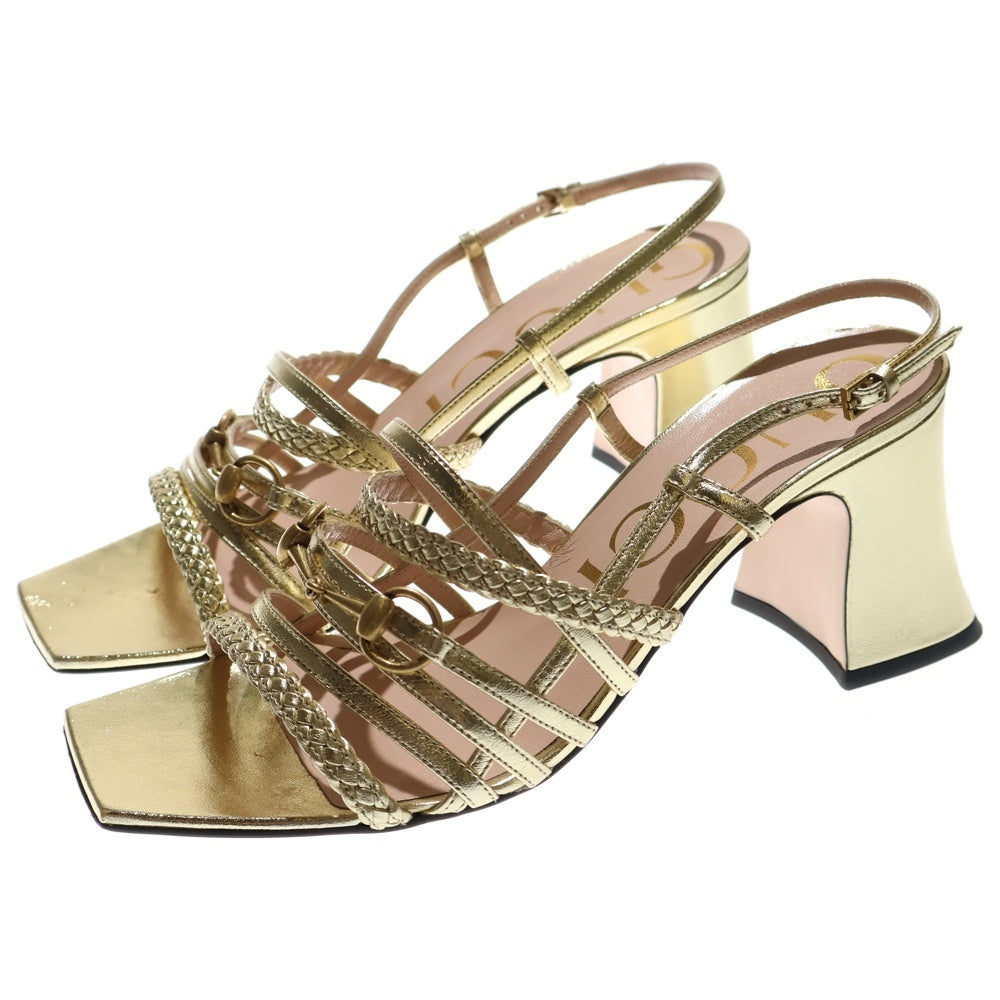 GUCCI(グッチ) ホースビット ストラップ ヒール サンダル ミュール