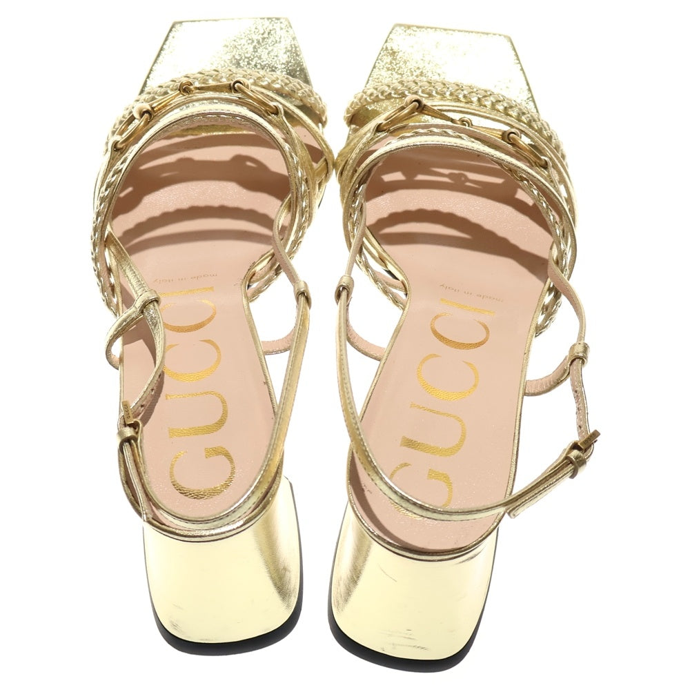 GUCCI(グッチ) ホースビット ストラップ ヒール サンダル ミュール