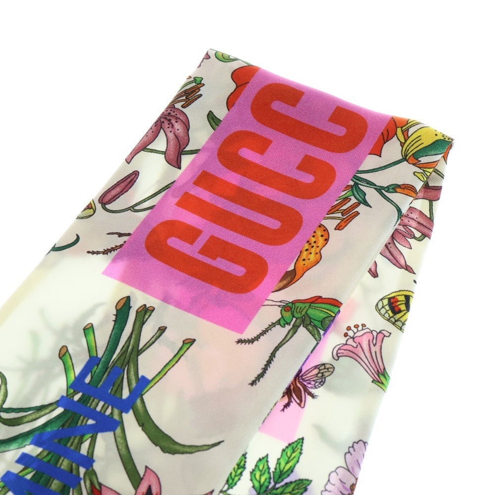 GUCCI(グッチ) 100周年記念 フラワー 花柄 シルクツイル ネックボウ