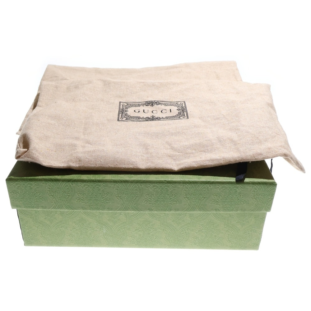 GUCCI(グッチ) GGマーモント ベルクロストラップ ビジュー付き サイドゴア レザー ブーツ ブラック 550036