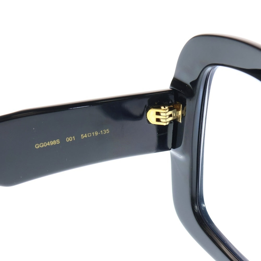 GUCCI(グッチ) サイドGGロゴ スクエア サングラス アイウェア メガネ 眼鏡 ブラック GG0498S