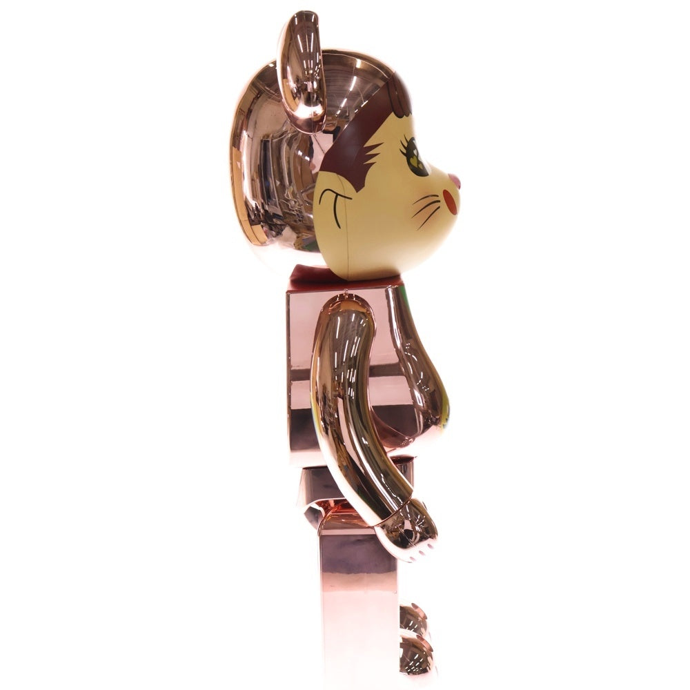 MEDICOM TOY(メディコムトイ) BE@RBRICK 招き猫 ペコちゃん 金運 ダブル小判 桃金メッキ ピンク 1000%