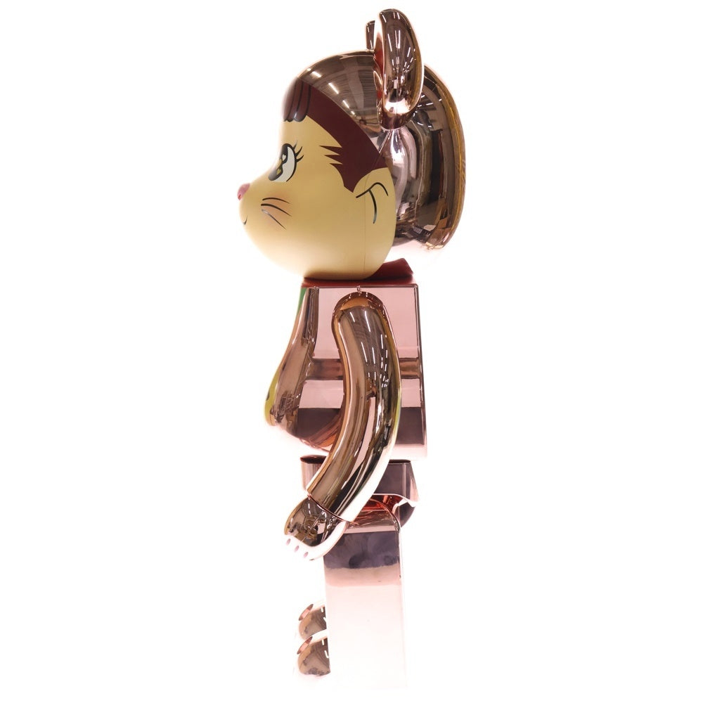 MEDICOM TOY(メディコムトイ) BE@RBRICK 招き猫 ペコちゃん 金運 ダブル小判 桃金メッキ ピンク 1000%