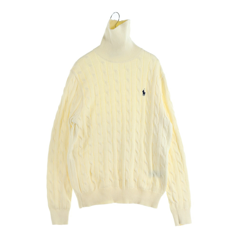 POLO RALPH LAUREN(ポロラルフローレン) タートルネック ケーブルニットセーター アイボリー