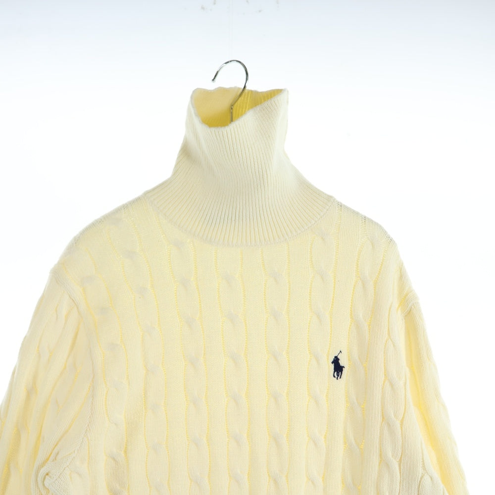 POLO RALPH LAUREN(ポロラルフローレン) タートルネック ケーブルニットセーター アイボリー