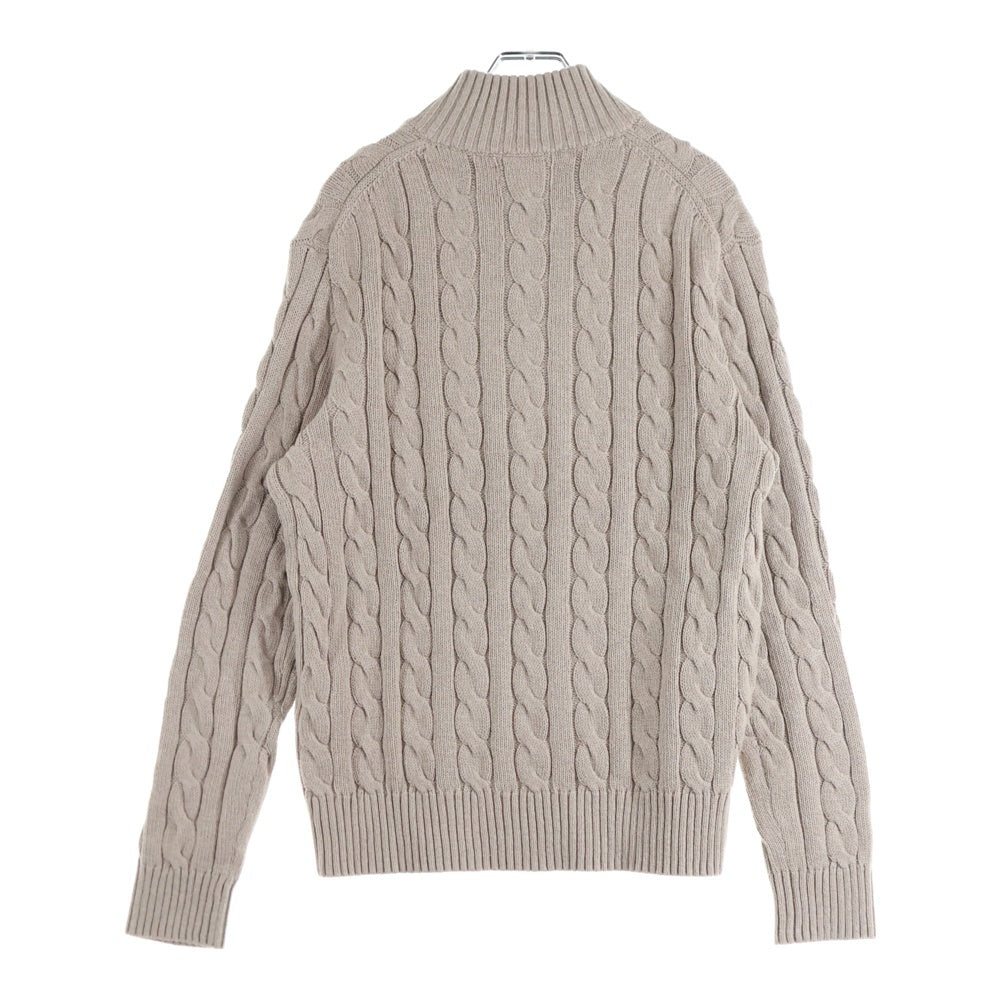 POLO RALPH LAUREN(ポロラルフローレン) ハーフジップ ケーブルニットセーター ブラウン