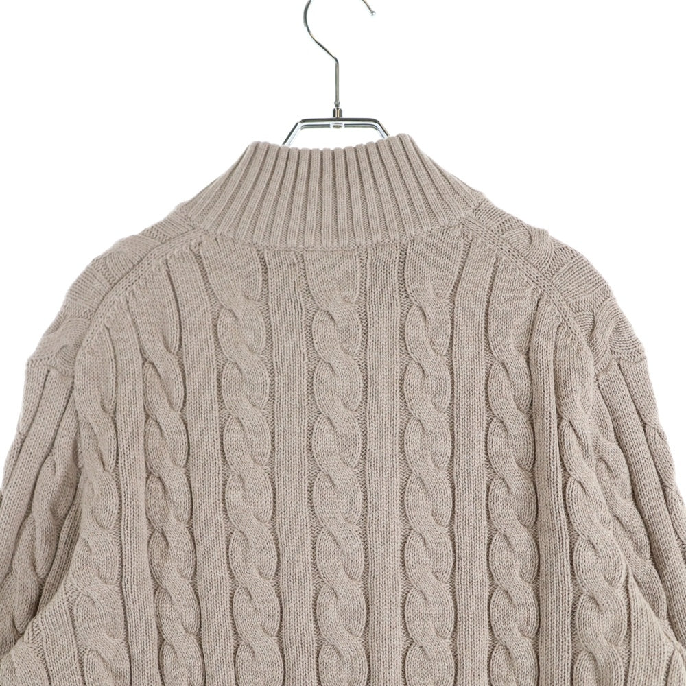 POLO RALPH LAUREN(ポロラルフローレン) ハーフジップ ケーブルニットセーター ブラウン