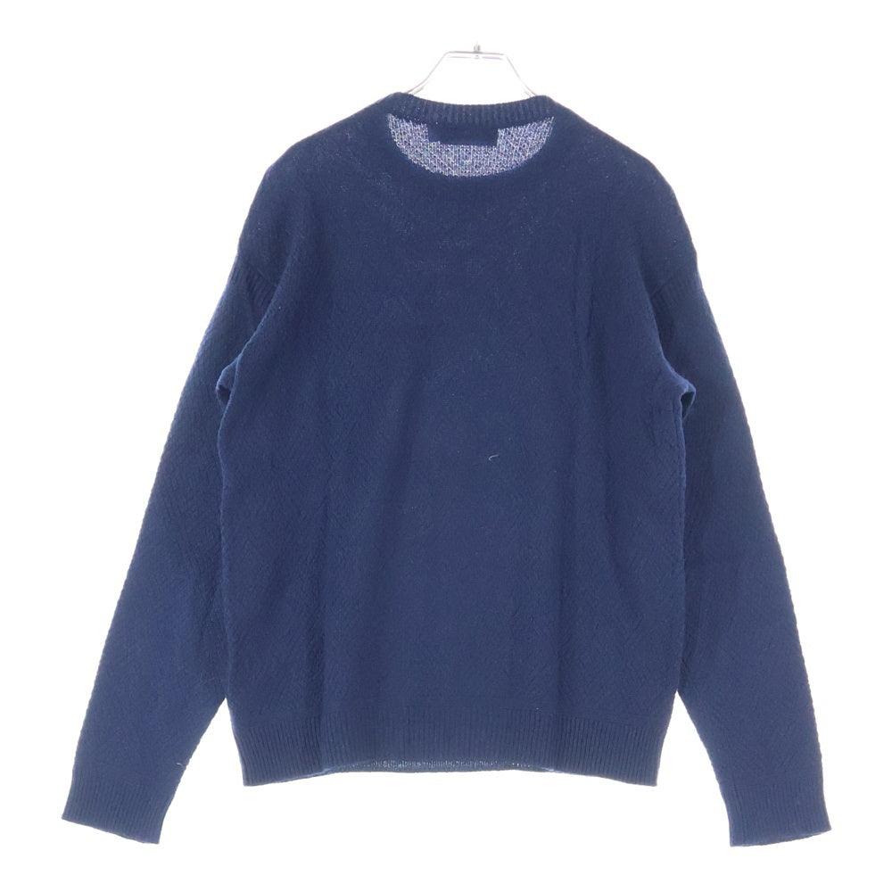 RALPH LAUREN PURPLE LABEL(ラルフローレン パープルレーベル) クルーネック ウール ニットセーター ネイビー