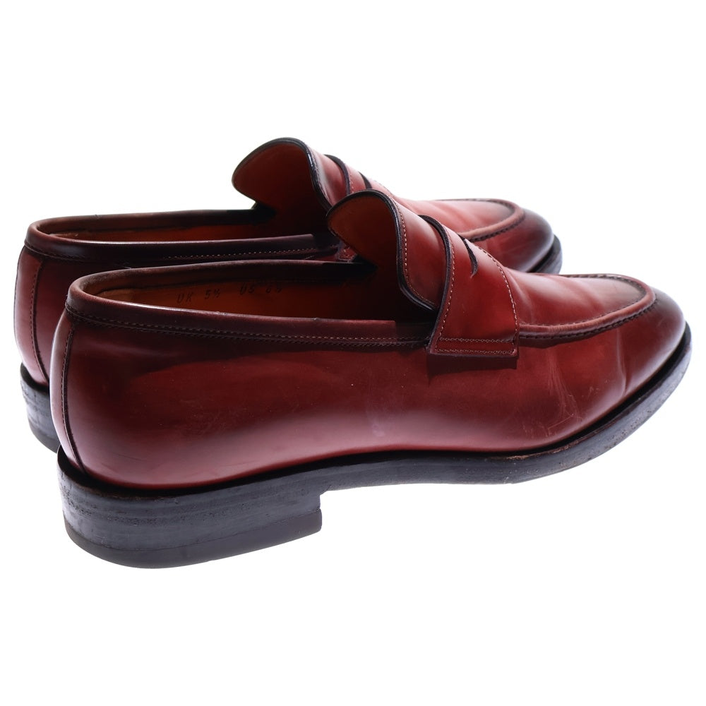 Santoni(サントーニ) カーフレザー コイン ペニーローファー ブラウン