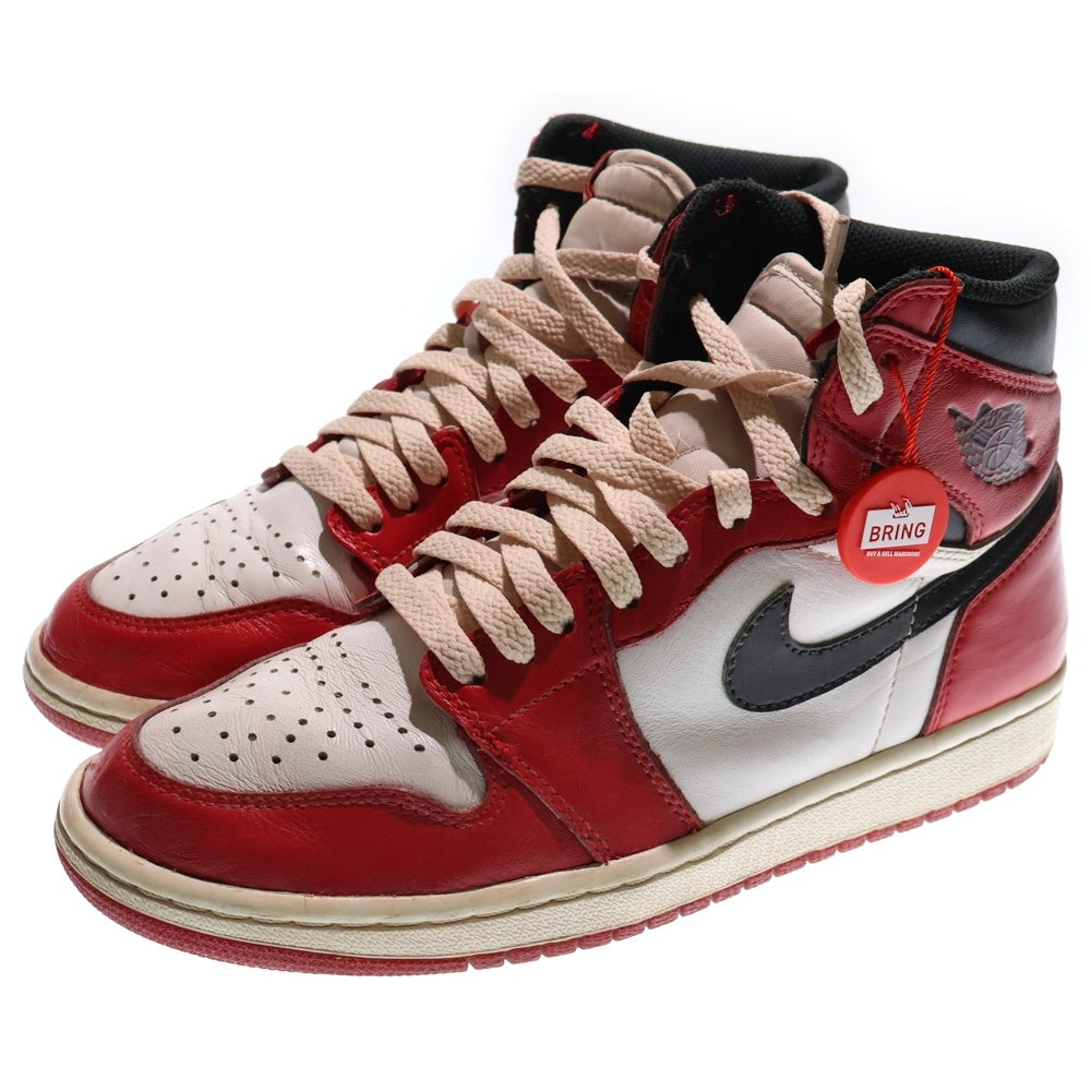 NIKE(ナイキ) 【観賞用 2015年製】 AIR JORDAN 1 RETRO HIGH CHICAGO エアジョーダン1 シカゴ ハイスニーカー レッド/ホワイト US8/26cm 555088-101