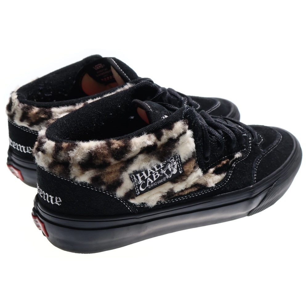VANS(ヴァンズ) 23AW ×SUPREME SKATE HALF CAB シュプリーム スケート ハーフキャブ ミッドカットスニーカー ブラック/ベージュ US9/27cm VN0A5KYABMA