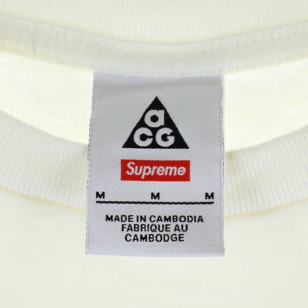 SUPREME(シュプリーム) 22AW ×NIKE ACG Grid Tee ナイキエーシージー グリッド クルーネック半袖Tシャツ カットソー ホワイト