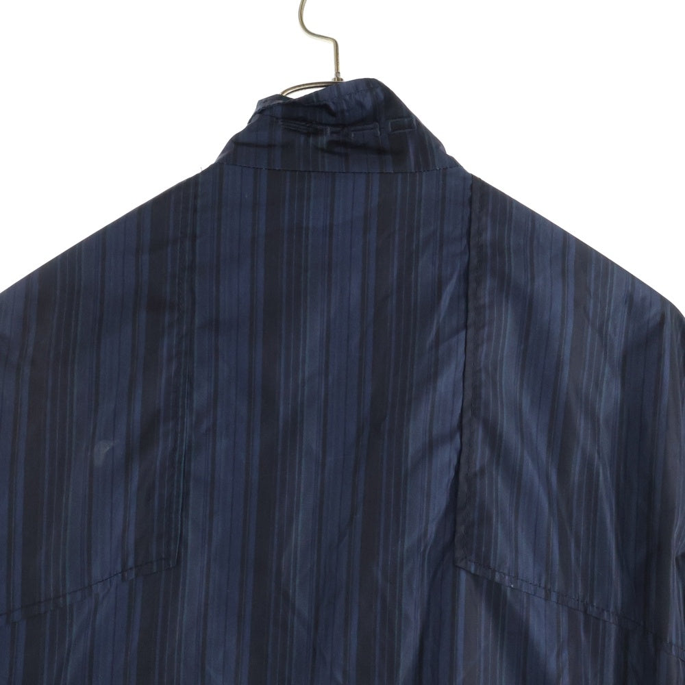 ETRO(エトロ) 裏地ペイズリー柄 ストライプ ナイロン ジップアップ ジャケット ブラック 101-17713-4016